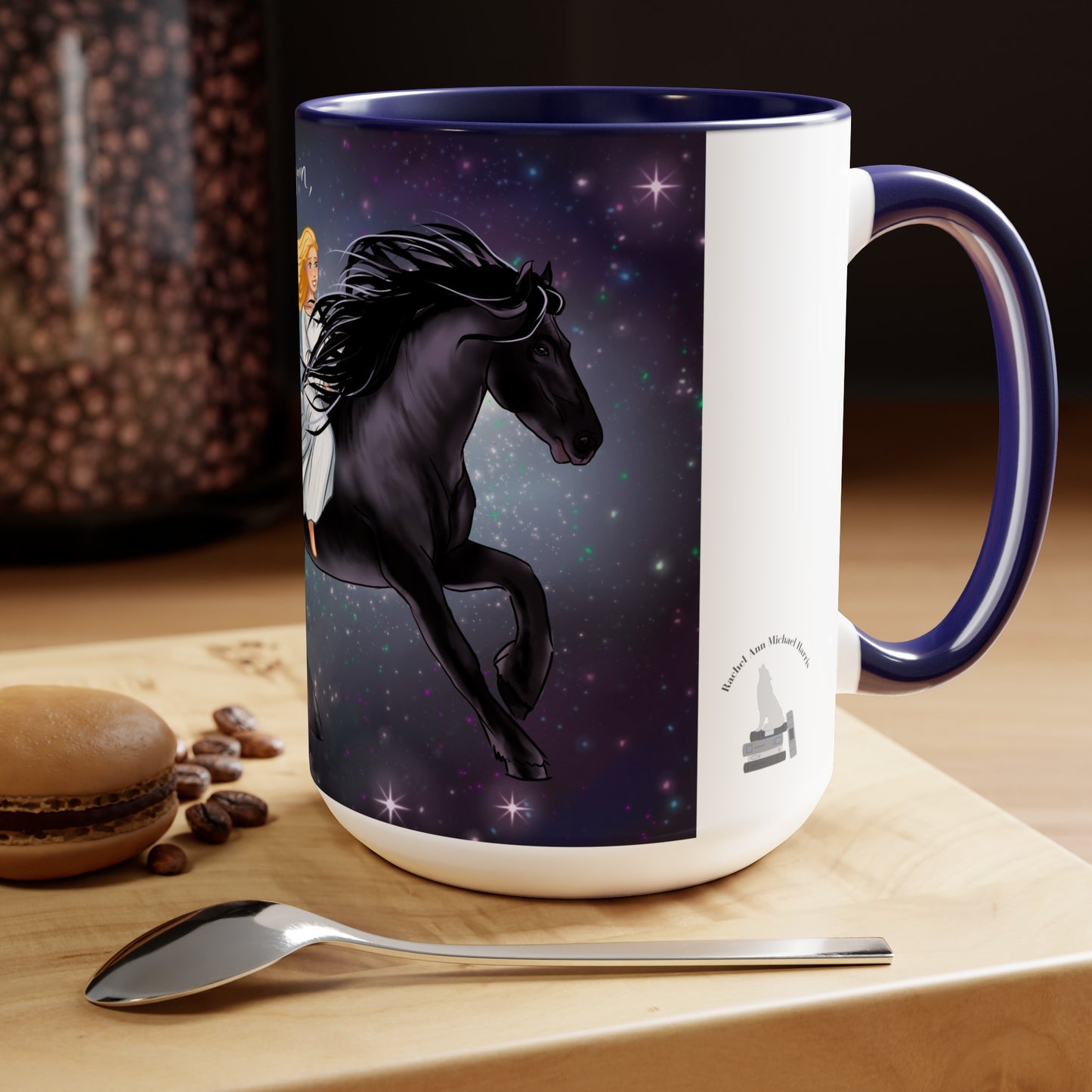 "Night's Journey" Two-Tone Coffee Mug, 15oz