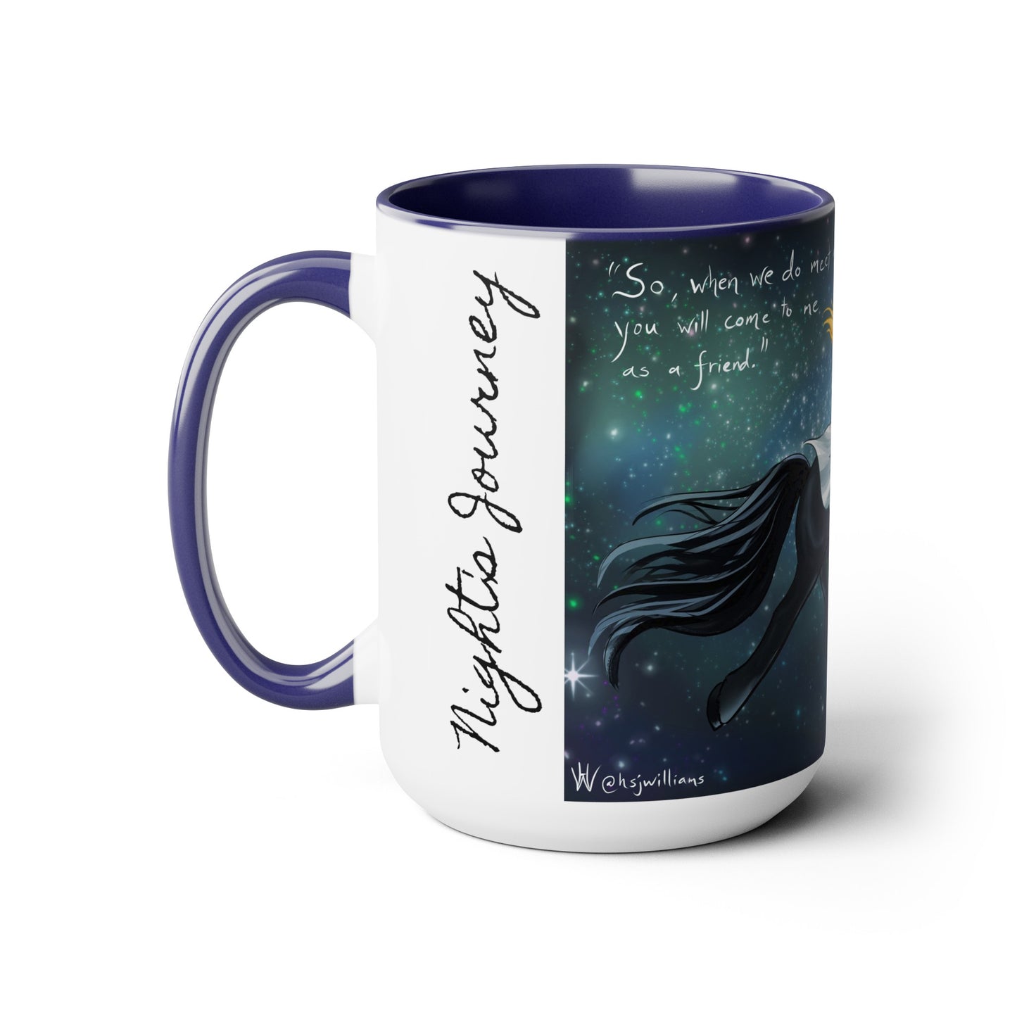 "Night's Journey" Two-Tone Coffee Mug, 15oz