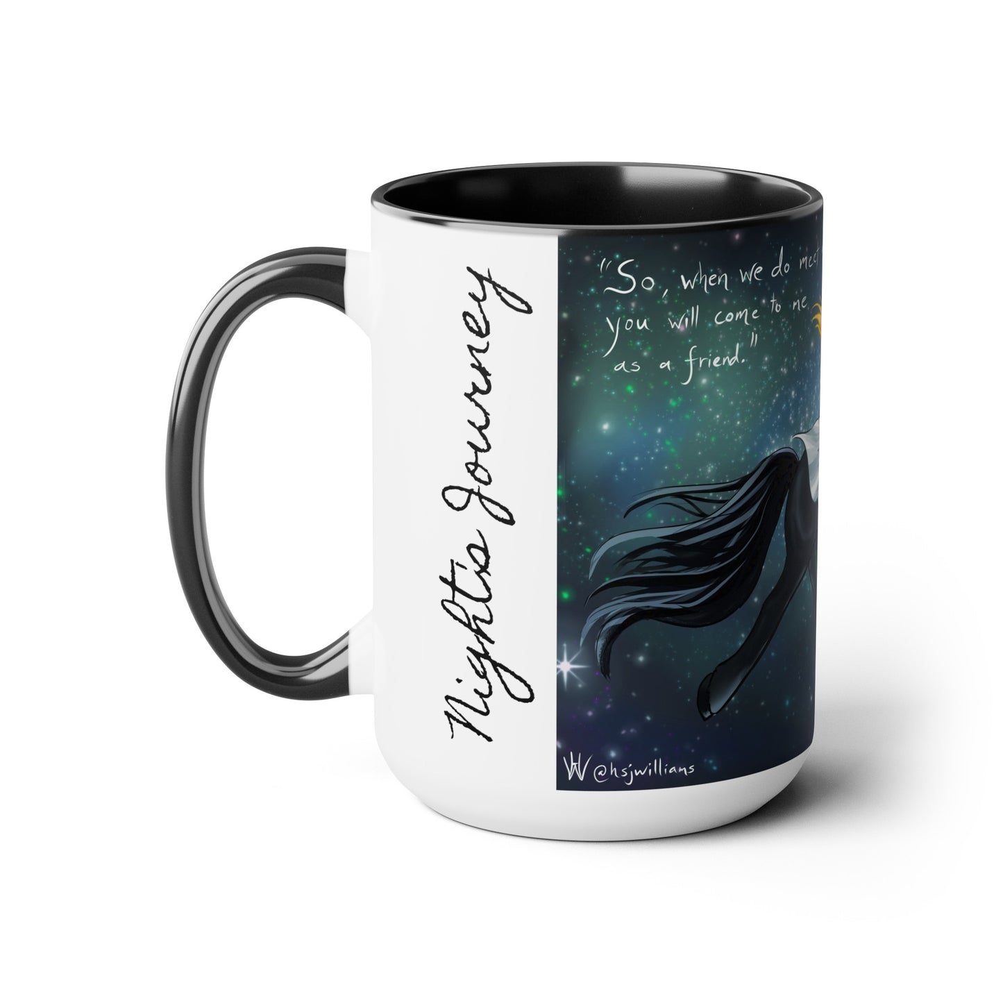 "Night's Journey" Two-Tone Coffee Mug, 15oz